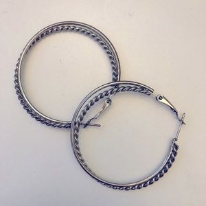 Silver Hoops